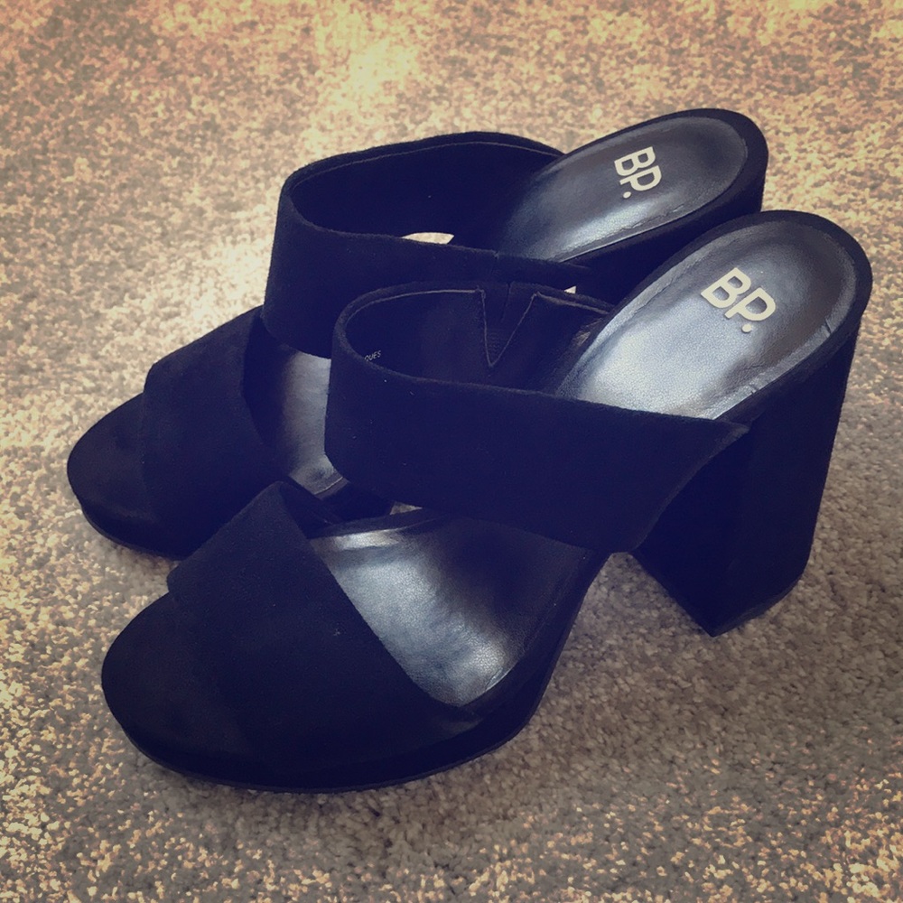 BP Sophia- Lea black suede heels